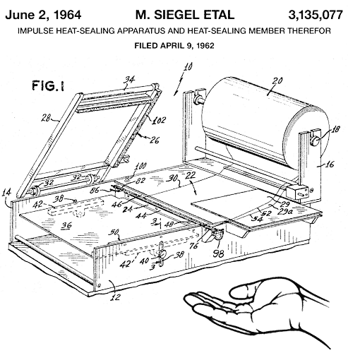 us3135077-impulse-heat-seal-patent patented evolution of impulse heat sealing